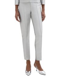Theory - Shan Slim Silk Ankle Tapered Pants - Lyst