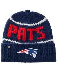 Lele Sadoughi - Pats Nfl Beanie With Snap Cover - Lyst