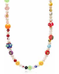 Nialaya - Berry Pearl Necklace - Lyst