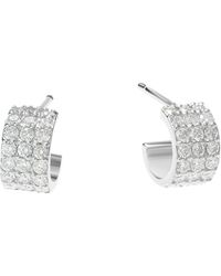 Lana Jewelry - Triple Row Diamond huggie Hoop Earrings - Lyst