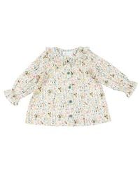 Cuclie - Floral Ruffle Sleeve Blouse - Lyst