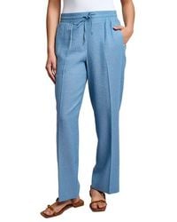 Jones New York - Linen Blend Drawstring Pants - Lyst