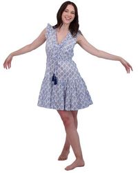 MER ST BARTH - Giselle Mini Dress Feather - Lyst