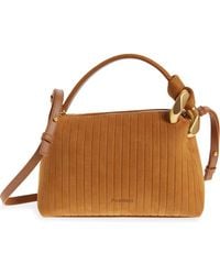 JW Anderson - Small Corner Stripe Nubuck Leather Top Handle Bag - Lyst