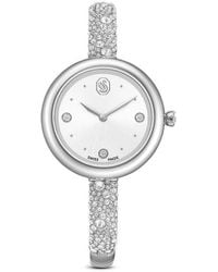 Swarovski - Sublima Crystal Pavé Bangle Bracelet Watch, 28Mm - Lyst