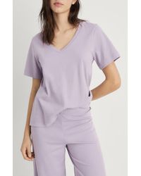 Mango - V-Neck Cotton Pajama Top - Lyst