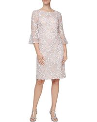 Alex Evenings - Floral Embroidered Sequin Sheath Dress - Lyst