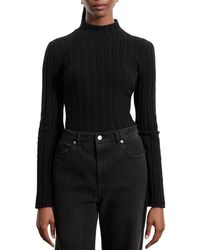 MARCELLA - Samia Mock Neck Rib Sweater - Lyst