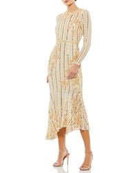 Mac Duggal - Embellished Long Sleeve Asymmetric Dress - Lyst