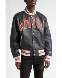 Amiri - Leather Bomber Jacket - Lyst