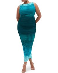 City Chic - Halo Ombré Ruched Sleeveless Maxi Dress - Lyst