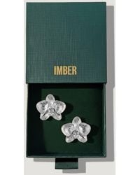 IMBER - Orchid Flower Statement Stud Earrings - Lyst
