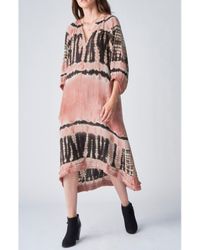 ocean + main - Tie Dye Gauze Dress With Pockets - Lyst