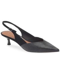 Donald J Pliner - Sodashi Snakeskin Embossed Pointed Toe Slingback Pump - Lyst