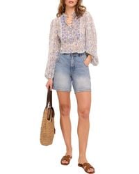 Mint Velvet - Geo Print Ruffle Blouse - Lyst