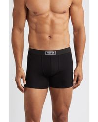 Versace - '90S Logo Cotton Rib Trunks - Lyst