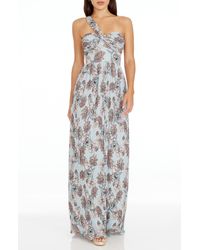 Dress the Population - Idalia Floral One-shoulder Gown - Lyst
