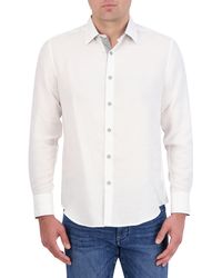 Robert Graham - Poseidon Linen & Cotton Jacquard Button-up Shirt - Lyst
