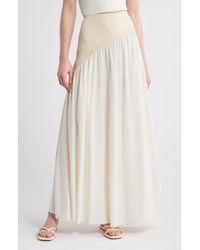 Solid & Striped - The Soglio Asymmetric Rib Overlay Maxi Skirt - Lyst