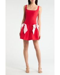 Sugarlips - Noretta Bow Satin Minidress - Lyst
