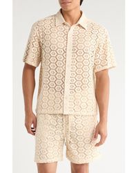 Honor The Gift - Open Stitch Short Sleeve Button-Up Shirt - Lyst