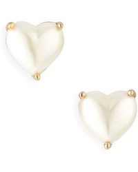 Kate Spade - My Love Cubic Zirconia Heart Stud Earrings - Lyst