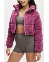 Cotton On - Active The Mother Puffer Cropped Soft Fleece Jacket - Lyst