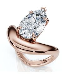 Bliss Diamond - Certified 2Ct Minali Curved Pear Diamond Engagement Ring 14K/Pt Lab Grown - Lyst