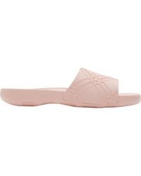 Burberry - Dive Embossed Check Pool Slide Sandal - Lyst