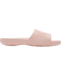 Burberry - Dive Embossed Check Pool Slide Sandal - Lyst