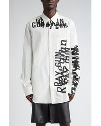 TAKAHIROMIYASHITA TheSoloist. - Ray Gun Graphic High-low Cotton & Silk Button-up Shirt - Lyst