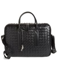 Bottega Veneta - Large Getaway Intrecciato Leather Briefcase - Lyst