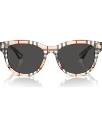 Burberry - 54Mm Round Sunglasses - Lyst