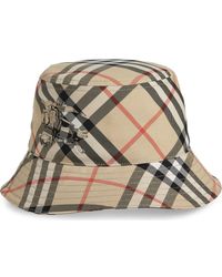 Burberry - Ekd Check Twill Bucket Hat - Lyst