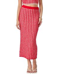 Endless Rose - Tweed Check Column Skirt - Lyst