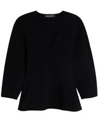 Ashlyn - William V-Neck Knit Blouse - Lyst