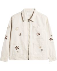 PacSun - Floral Embroidered Cotton Jacket - Lyst