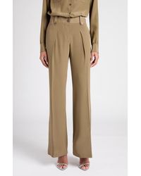 Tom Ford - Pleated Wide Leg Silk Crêpe De Chine Pants - Lyst