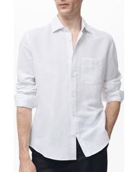 Mango - Classic Fit Linen & Cotton Button-Up Shirt - Lyst