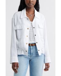 Caslon - Cotton Gauze Utility Jacket - Lyst