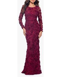 Xscape Evenings - Embroidered Floral Long Sleeve Gown - Lyst