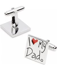 Link Up - I Heart My Dad Cufflinks With Enamel Accent - Lyst