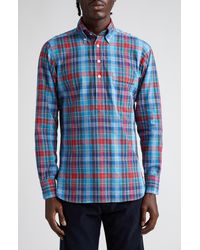 Drake's - Madras Plaid Button-down Popover Shirt - Lyst