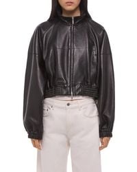 Helmut Lang - Leather Bomber Jacket - Lyst