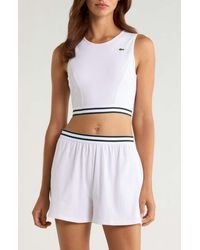 Lacoste - Ribbed Cotton Blend Tank - Lyst