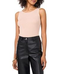 Vince Camuto - Metallic Rib Sleeveless Sweater - Lyst