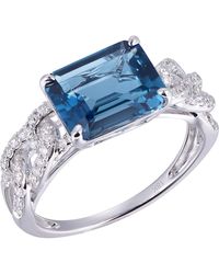 Kahn High Jewelry - Topaz Ring With Diamonds - Lyst