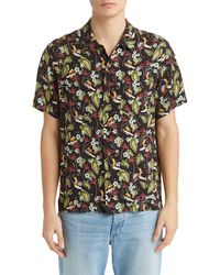A.P.C. - Lloyd Floral Short Sleeve Button-up Camp Shirt - Lyst