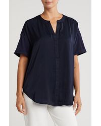 Lyssé - Leah Short Sleeve Satin Top - Lyst
