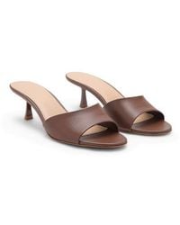 Mango - Kitten Heel Slide Sandal - Lyst